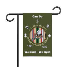 Load image into Gallery viewer, Seabees Garden Flag - Dixie Cup, Green Hat, Desert Storm, or Vietnam Veteran