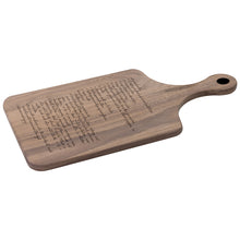 Load image into Gallery viewer, Hardwood Paddle Reciped Cutting Board