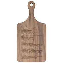 Load image into Gallery viewer, Hardwood Paddle Reciped Cutting Board