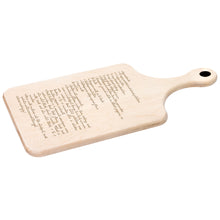 Load image into Gallery viewer, Hardwood Paddle Reciped Cutting Board