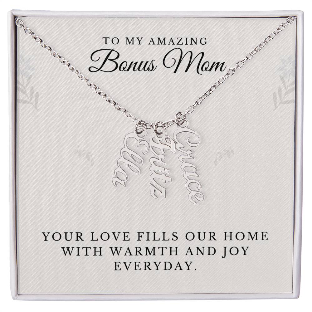 Bonus Mom Necklace - Bonus Mom Gift - Mama Necklace Gold - Mother of Groom Gift - New Mom Necklace - Step Mom Gift