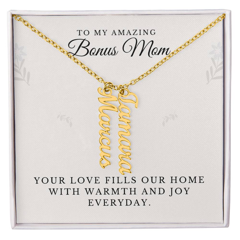 Bonus Mom Necklace - Bonus Mom Gift - Mama Necklace Gold - Mother of Groom Gift - New Mom Necklace - Step Mom Gift