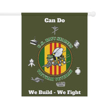Load image into Gallery viewer, Seabees Garden Flag - Dixie Cup, Green Hat, Desert Storm, or Vietnam Veteran