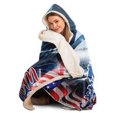Load image into Gallery viewer, Proud U.S. Navy Mom Hooded Blanket