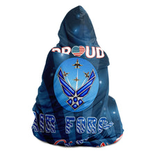 Load image into Gallery viewer, U.S. Air Force Mom Hooded Blanket