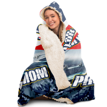 Load image into Gallery viewer, Proud Navy Mom Hooded Blanket