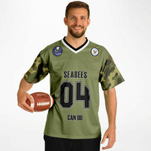 Load image into Gallery viewer, Personalized Seabees Football Jersey - All Over Print