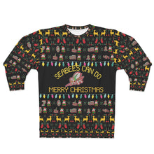 Load image into Gallery viewer, Seabee Black Ugly Christmas AOP Unisex Sweatshirt