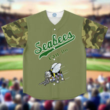 Load image into Gallery viewer, Customized Seabee Logo Front Back Baseball Jersey