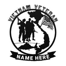 Load image into Gallery viewer, Custom Vietnam Veteran Metal Wall Art
