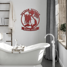 Load image into Gallery viewer, Custom Vietnam Veteran Metal Wall Art