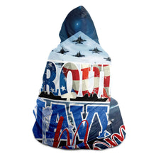 Load image into Gallery viewer, Proud U.S. Navy Mom Hooded Blanket