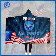 Load image into Gallery viewer, U.S. Air Force Mom Hooded Blanket