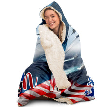 Load image into Gallery viewer, Proud U.S. Navy Mom Hooded Blanket