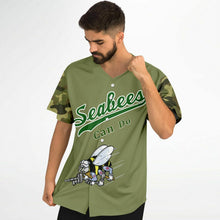 Load image into Gallery viewer, Customized Seabee Logo Front Back Baseball Jersey