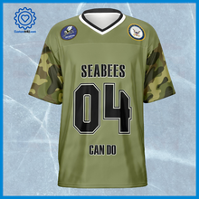 Load image into Gallery viewer, Personalized Seabee Football Jersey - All Over Print