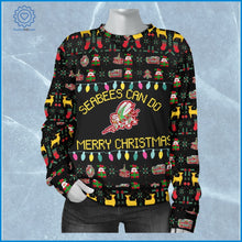 Load image into Gallery viewer, Seabee Black Ugly Christmas AOP Unisex Sweatshirt
