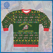 Load image into Gallery viewer, Seabee Green Ugly Christmas All Over Print Unisex Sweatshirt