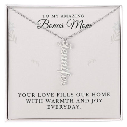 Bonus Mom Necklace - Bonus Mom Gift - Mama Necklace Gold - Mother of Groom Gift - New Mom Necklace - Step Mom Gift