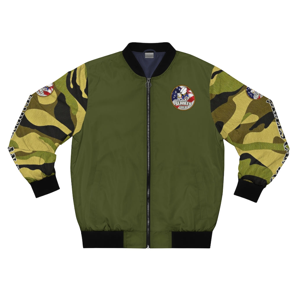 Seabee Men's All Over Print Bomber Jacket