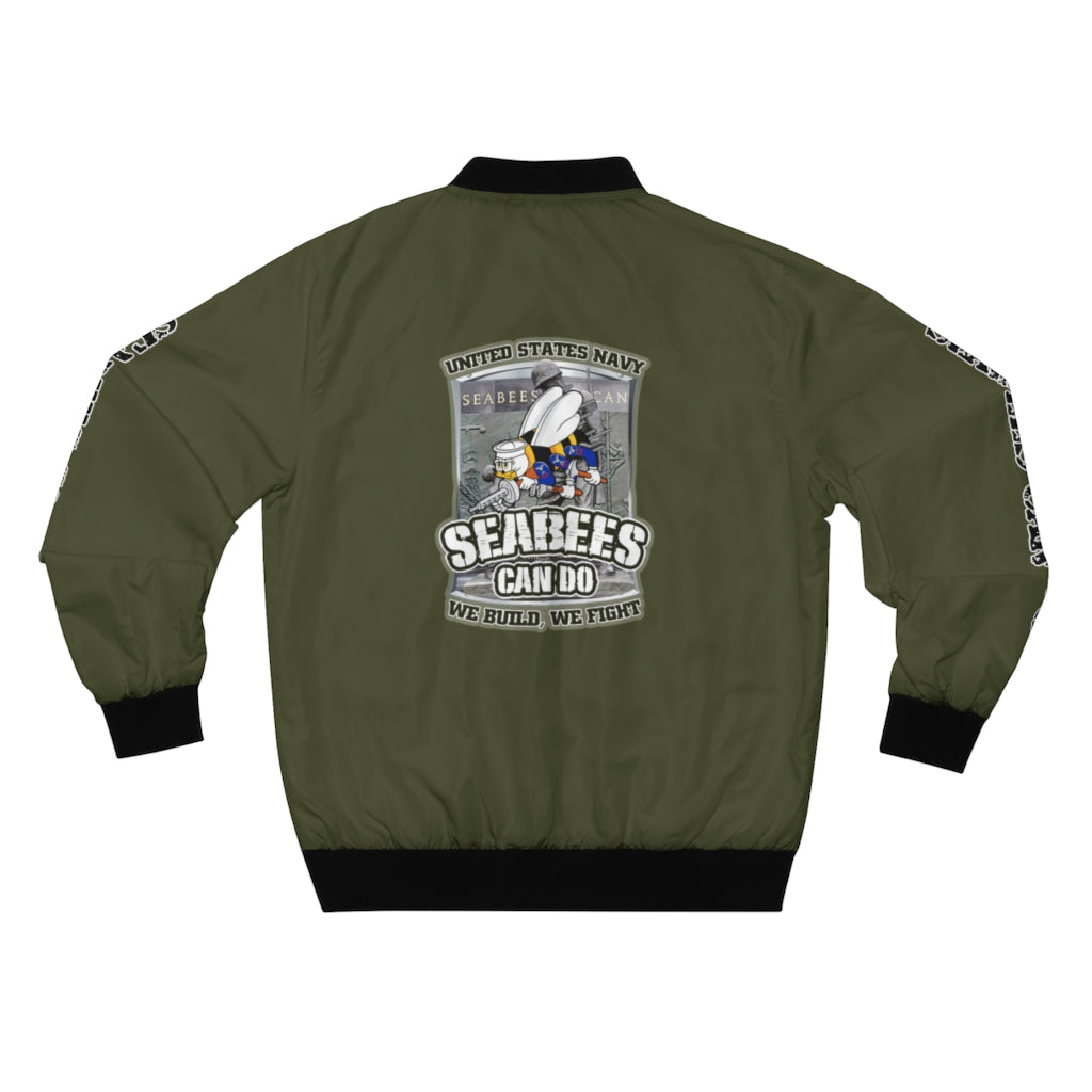 Seabee Men's AOP Bomber Jacket OD Green