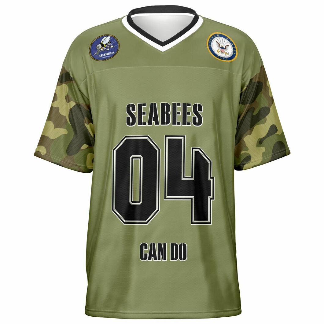 Personalized Seabees Football Jersey - All Over Print