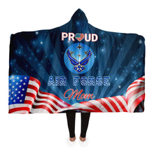 Load image into Gallery viewer, U.S. Air Force Mom Hooded Blanket
