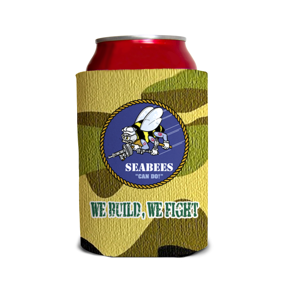 Seabee Can Do Can Koozie Coolers