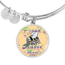 Load image into Gallery viewer, Gift for Proud Seabee Mom Bangle
