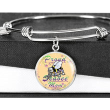 Load image into Gallery viewer, Gift for Proud Seabee Mom Bangle
