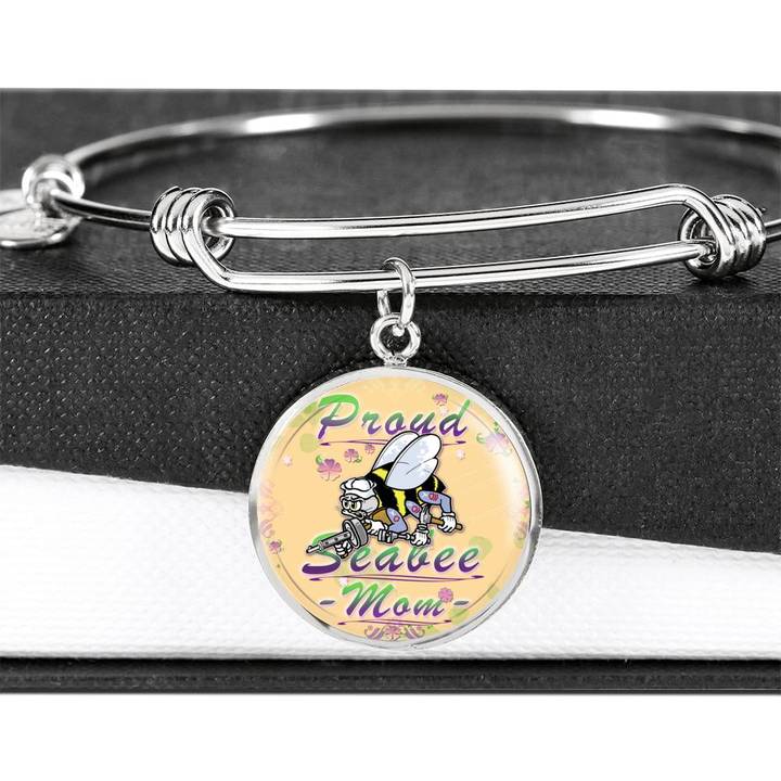 Gift for Proud Seabee Mom Bangle