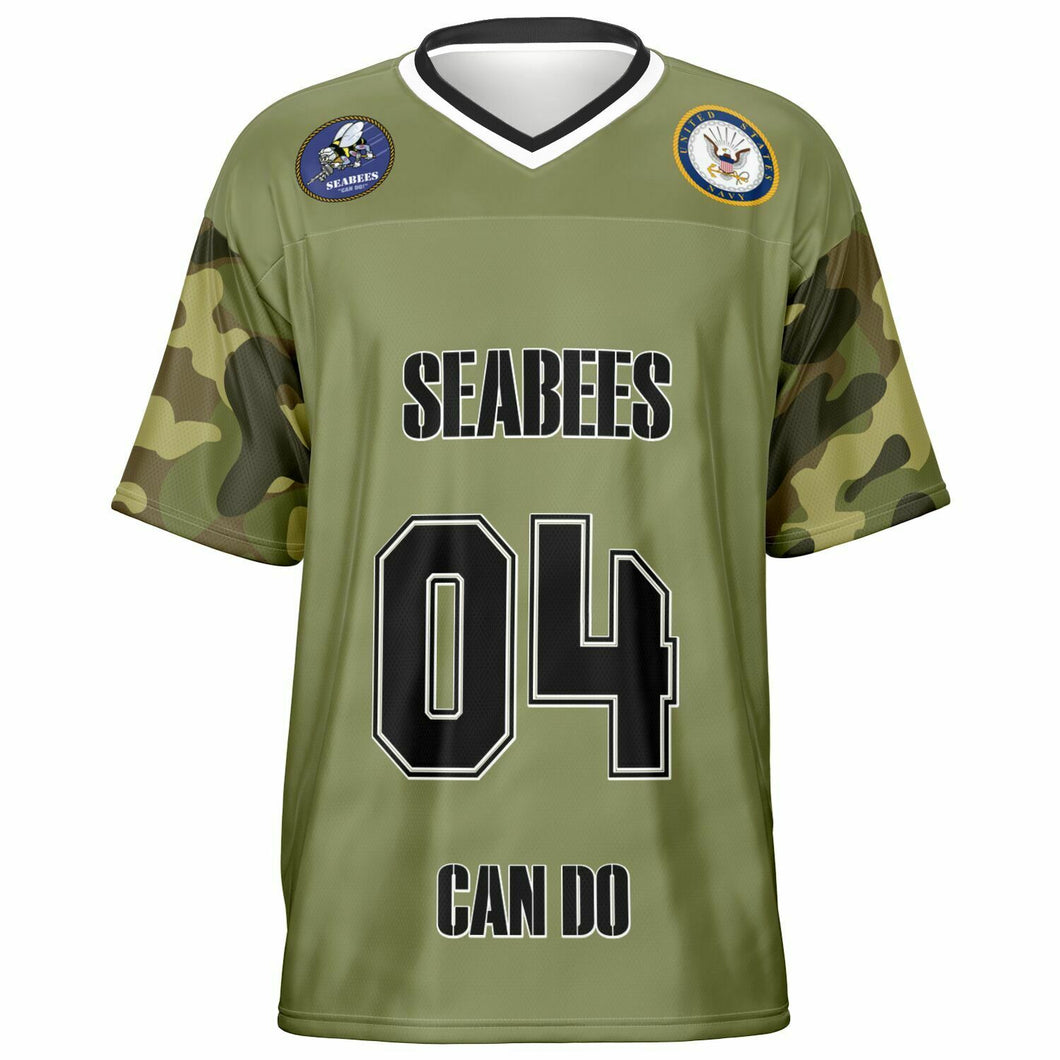 Personalized Seabee Football Jersey - All Over Print