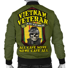 Load image into Gallery viewer, Vietnam Veteran Bomber Jacket Helmet Skull
