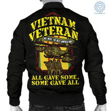 Load image into Gallery viewer, Vietnam Veteran Black Bomber Jacket All Over Print
